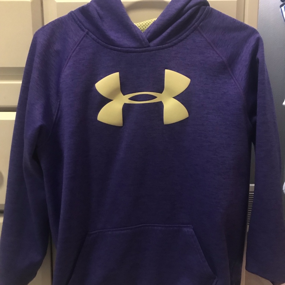 Purple and green/yellow hoodie